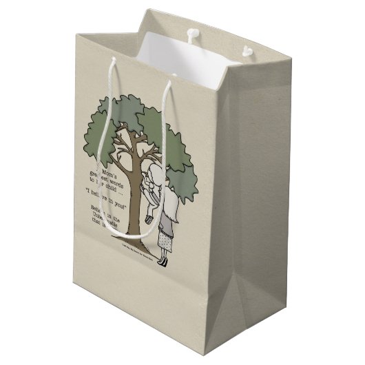 Mam's grootste woorden medium cadeauzakje (Achterkant Gekanteld)