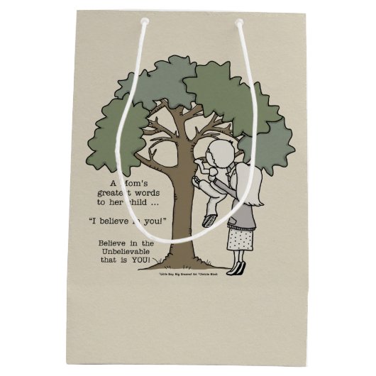 Mam's grootste woorden medium cadeauzakje (Achterkant)