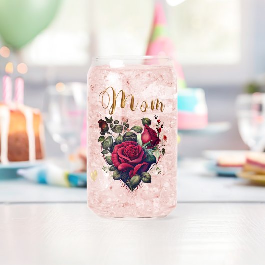 Mam's hart blikvorm glas (Insitu (Verjaardag))