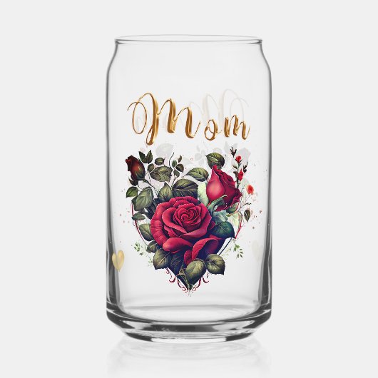 Mam's hart blikvorm glas (Achterkant)