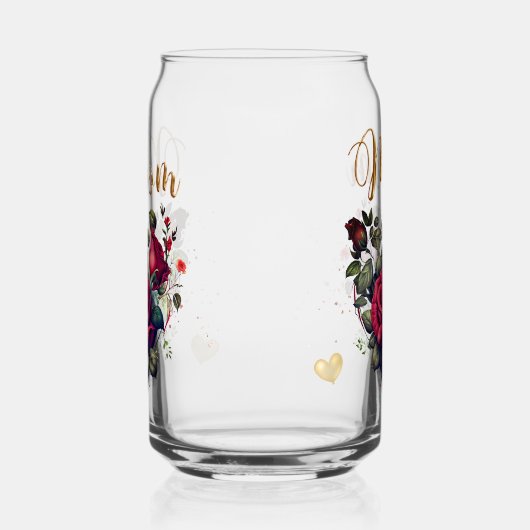 Mam's hart blikvorm glas (Links)