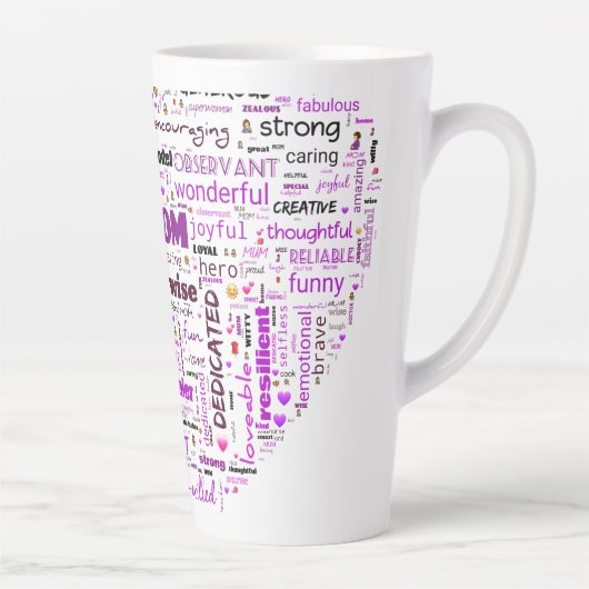 Mam's hart latte mok (Rechts)