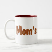 Mam's hottea mok: Heet thee met honing en citroen. Tweekleurige Koffiemok (Links)