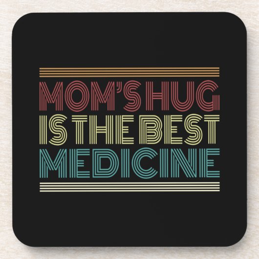 Mam's Hug is het beste medicijncitaat | ONDERZETTE Bier Onderzetter (Voorkant)