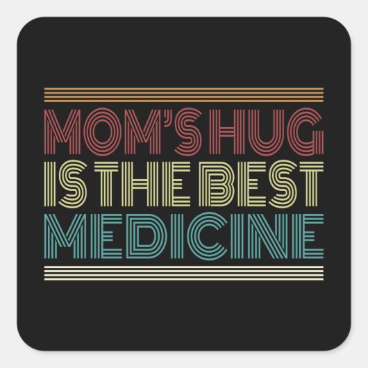 Mam's Hug is het beste medicijncitaat | STICKER (Voorkant)