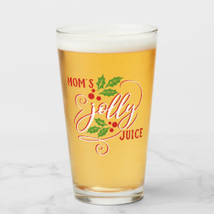 Mam's Jolly Juice Kerstmis Cheer Beer Glass Glas