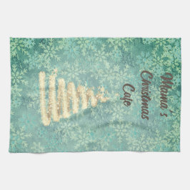 Mam's kerstcadeautje Festive Snowflakes Theedoek