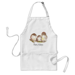Mam's Kitchen, Cute Family of Birds, Standaard Schort