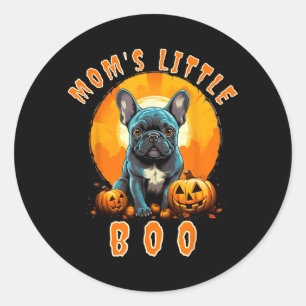 Mams Kleine Boo Franse Bulldog Halloween Franse Ronde Sticker