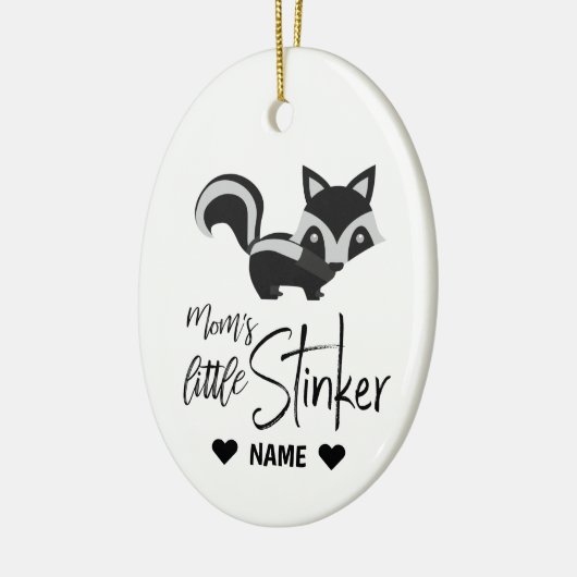 Mam's kleine Stinker Keramisch Ornament (Links)