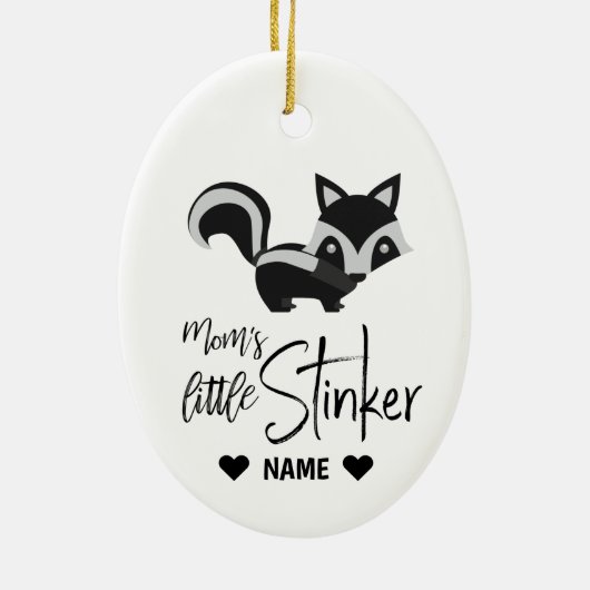 Mam's kleine Stinker Keramisch Ornament (Achterkant)