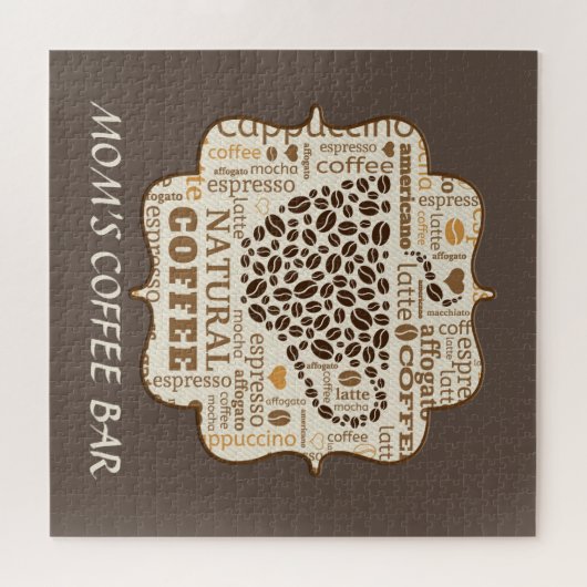 Mam's koffiebar decor legpuzzel (Horizontaal)