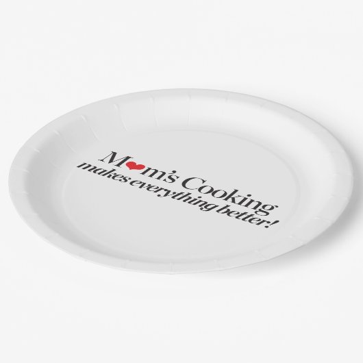 Mam's koken maakt alles beter papieren bordje (Gekanteld)