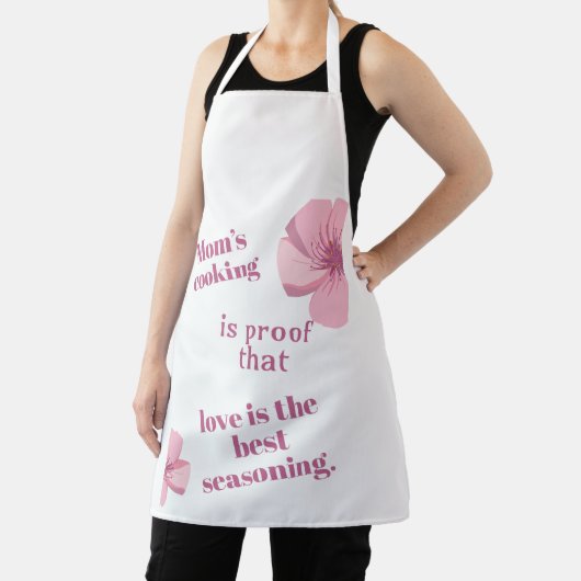 Mam's kookliefde is het beste smaakgevende geschen schort (Insitu)