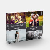 Mam's Love Block: Gepersonaliseerd acryl fotoblok (Links)