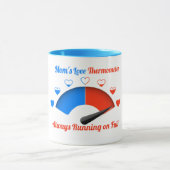 Mam's Love Thermometer Heart Gage Coffee Mok (Midden)