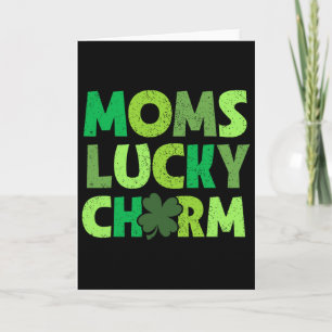Mams Lucky Charm Ierse Klavers Kinderen Jongen Mei Kaart