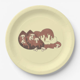 Mam's Meatloaf Home Cooking Mashed Potates Gravy Papieren Bordje