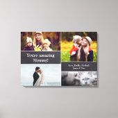 "Mam's Memory Canvas: Gepersonaliseerde fotocollag Canvas Afdruk (Voorkant)