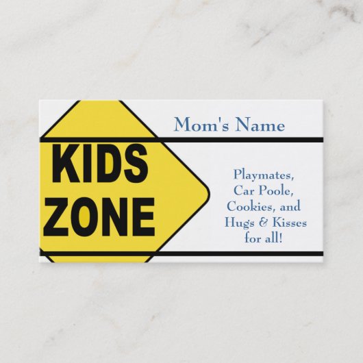 Mam's oproepkaart contactkaartje (Voorkant)