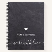 Mam's recepten gemaakt met liefdesalkbord notitieboek (Voorkant)