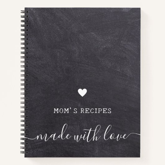 Mam's recepten gemaakt met liefdesalkbord notitieboek (Voorkant)
