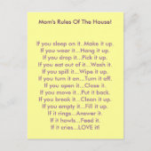 Mam's reglement briefkaart (Voorkant)