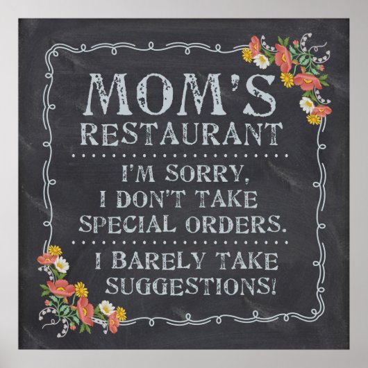 Mam's restaurant poster (Voorkant)