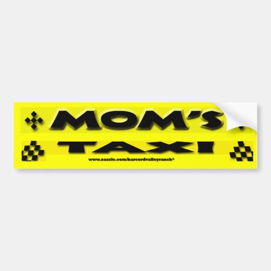Mam's Taxi Bumpersticker (Voorkant)