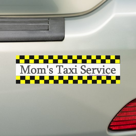 Mam's Taxi Bumpersticker (Op auto)