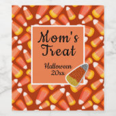 Mam's Treat, Candy Corn Halloween Party Wijn Etiket (Enkel label)
