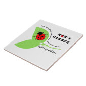 Mam's tuin Ladybug Grote keramische tegel Tegeltje (Zijkant)