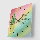 Mam's tuinklok met Plant Vierkante Klok (Hoek)