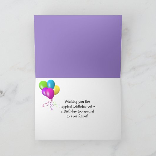 Mam's verjaardag Iris Bouquet Kaart (Binnen)