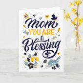 Mam's verjaardag Je bent een zinloos botanisch Kaart (Gele Bloem)