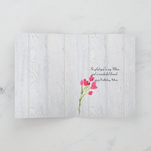 Mam's verjaardagsdagsdagsdagsmaaltijd op lint en h kaart (Binnen)