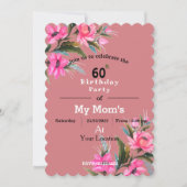 Mam's verjaardagsuitnodiging kaart (Voorkant)