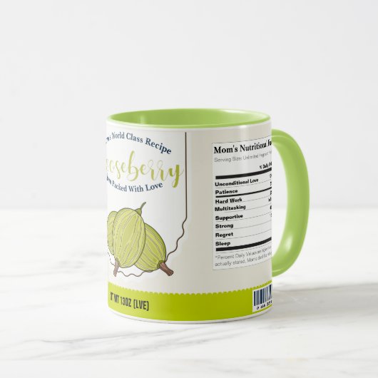 Mam's World Class Gooseberry Love Jam Mok (Voorkant rechts)