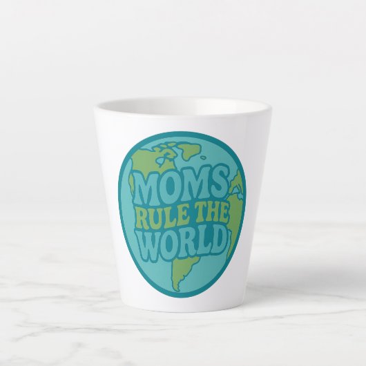 Mamsen Besturen de Wereld Groovy Globe Latte Mok (Voorkant)