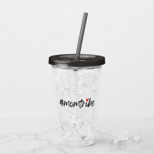 #MamTribe   Moderne Moederdag voor moederschap Acryl Drinkbeker