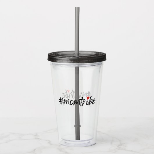 #MamTribe | Moderne Moederdag voor moederschap Acryl Drinkbeker (Voorkant)