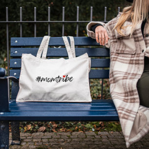 #MamTribe   Moderne Moederdag voor moederschap Grote Tote Bag