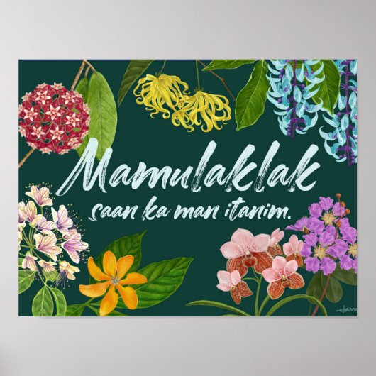 "Mamulaklak" (Bloom) Filipino Motivatie Poster (Voorkant)
