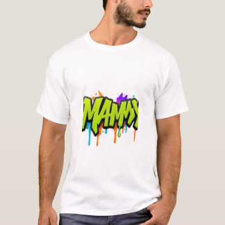 "MAMY text design for t-shirt, bold bubble letters T-shirt