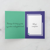 Man 10e Jubileum katten groen paarse Kaart (Binnen)