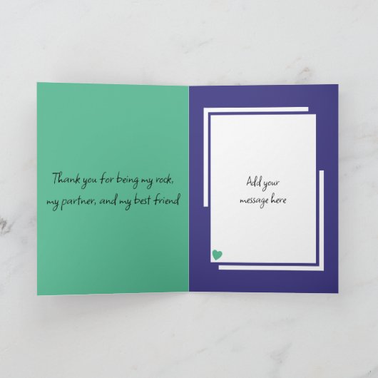 Man 10e Jubileum katten groen paarse Kaart (Binnen)