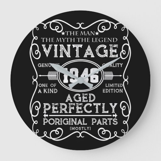 Man 1946: Myth Legend 75th Birthday Grote Klok (Voorkant)