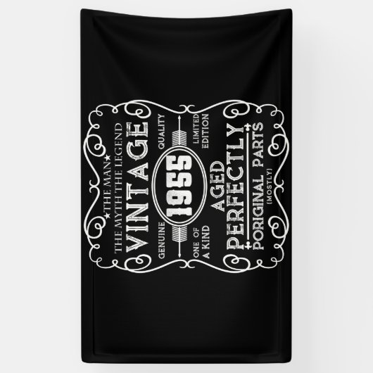  Man 1955: Myth Legend 66th Birthday Spandoek (Verticaal)