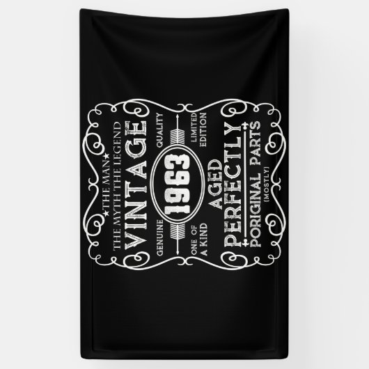 Man 1963: Myth Legend 58th Birthday Spandoek (Verticaal)