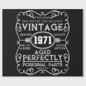 Man 1971: Myth Legend 50th Birthday Cadeaupapier (Vlak)